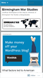 Mobile Screenshot of birminghamwarstudies.wordpress.com