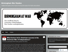 Tablet Screenshot of birminghamwarstudies.wordpress.com