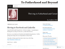Tablet Screenshot of fatherhoodandbeyond.wordpress.com
