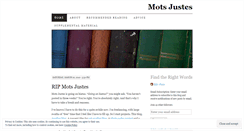 Desktop Screenshot of motsjustes.wordpress.com