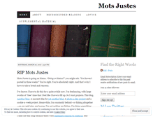 Tablet Screenshot of motsjustes.wordpress.com