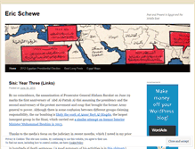 Tablet Screenshot of ericschewe.wordpress.com