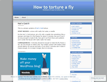 Tablet Screenshot of fliestorture.wordpress.com