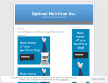 Tablet Screenshot of optimalnutritioninc.wordpress.com