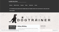 Desktop Screenshot of lonestardogtrainer.wordpress.com