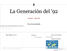 Tablet Screenshot of generaciondel92.wordpress.com