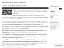 Tablet Screenshot of mattesonpost.wordpress.com