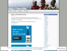 Tablet Screenshot of nbapreviews.wordpress.com