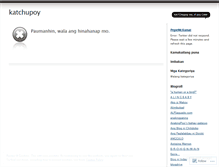 Tablet Screenshot of katchupoy.wordpress.com