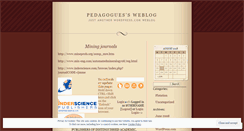 Desktop Screenshot of pedagogues.wordpress.com