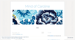 Desktop Screenshot of mindofcaroline.wordpress.com