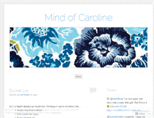 Tablet Screenshot of mindofcaroline.wordpress.com
