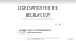 Desktop Screenshot of lightswitchregularguy.wordpress.com