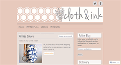 Desktop Screenshot of clothandink.wordpress.com