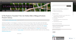 Desktop Screenshot of 2languages2worlds.wordpress.com