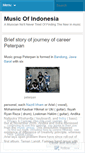 Mobile Screenshot of musicofindonesia.wordpress.com