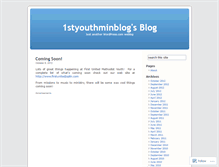 Tablet Screenshot of 1styouthminblog.wordpress.com