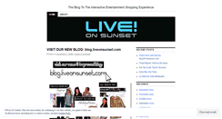 Desktop Screenshot of liveonsunset.wordpress.com