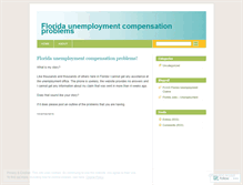 Tablet Screenshot of floridaunemploymentcompensationproblems.wordpress.com
