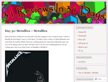 Tablet Screenshot of 31reviewsin31days.wordpress.com