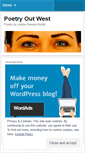 Mobile Screenshot of poetryoutwest.wordpress.com