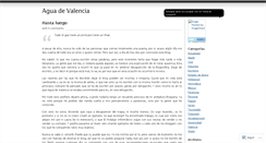 Desktop Screenshot of aguadevalencia.wordpress.com