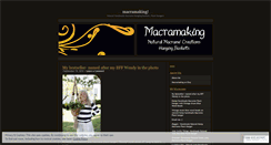 Desktop Screenshot of macramaking.wordpress.com
