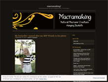 Tablet Screenshot of macramaking.wordpress.com