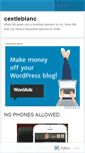 Mobile Screenshot of cestleblanc.wordpress.com