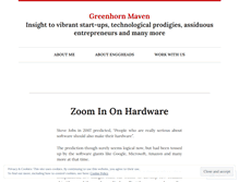 Tablet Screenshot of greenhornmaven.wordpress.com