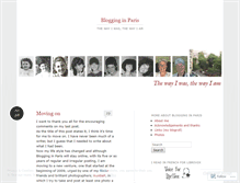 Tablet Screenshot of blogginginparis.wordpress.com