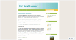 Desktop Screenshot of dailyjang.wordpress.com