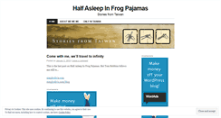 Desktop Screenshot of halfasleepinfrogpajamas.wordpress.com