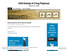 Tablet Screenshot of halfasleepinfrogpajamas.wordpress.com