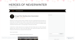 Desktop Screenshot of heroesofnwn.wordpress.com