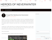 Tablet Screenshot of heroesofnwn.wordpress.com