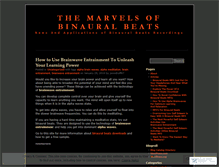 Tablet Screenshot of marvelsofbinauralbeats.wordpress.com