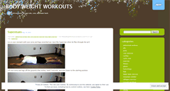 Desktop Screenshot of bodyweightworkout.wordpress.com