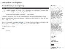 Tablet Screenshot of amorphousintelligence.wordpress.com