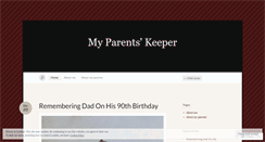 Desktop Screenshot of myparentskeeper.wordpress.com