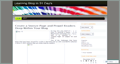 Desktop Screenshot of 31dayblog.wordpress.com