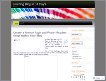 Tablet Screenshot of 31dayblog.wordpress.com