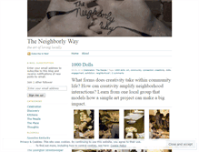 Tablet Screenshot of neighborlyway.wordpress.com