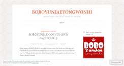 Desktop Screenshot of boboyunjae.wordpress.com