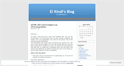 Desktop Screenshot of elkindi.wordpress.com