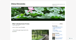 Desktop Screenshot of chinachronicles.wordpress.com