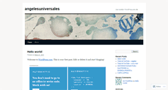 Desktop Screenshot of angelesuniversales.wordpress.com