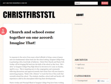 Tablet Screenshot of christfirststl.wordpress.com