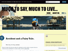 Tablet Screenshot of muchtosaymuchtolive.wordpress.com