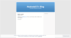 Desktop Screenshot of msakoda53.wordpress.com